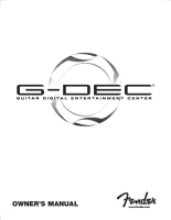 Fender G-DEC - Owners Manual 